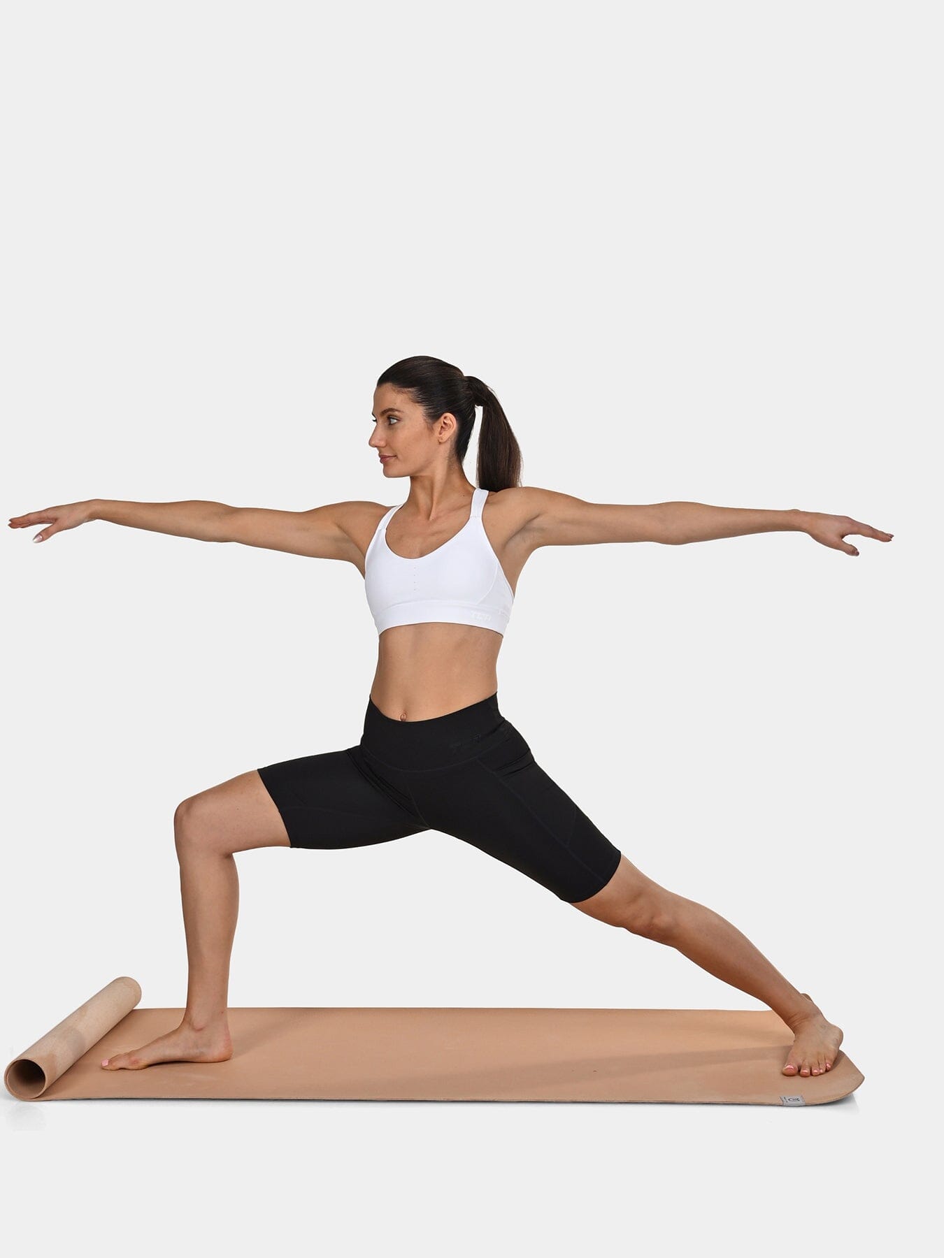 TCA Women's High Waisted Yoga Shorts – Tummy Control Buttery Soft Biker Shorts with 2 Open Side Pockets for Running, Gym, and Workout