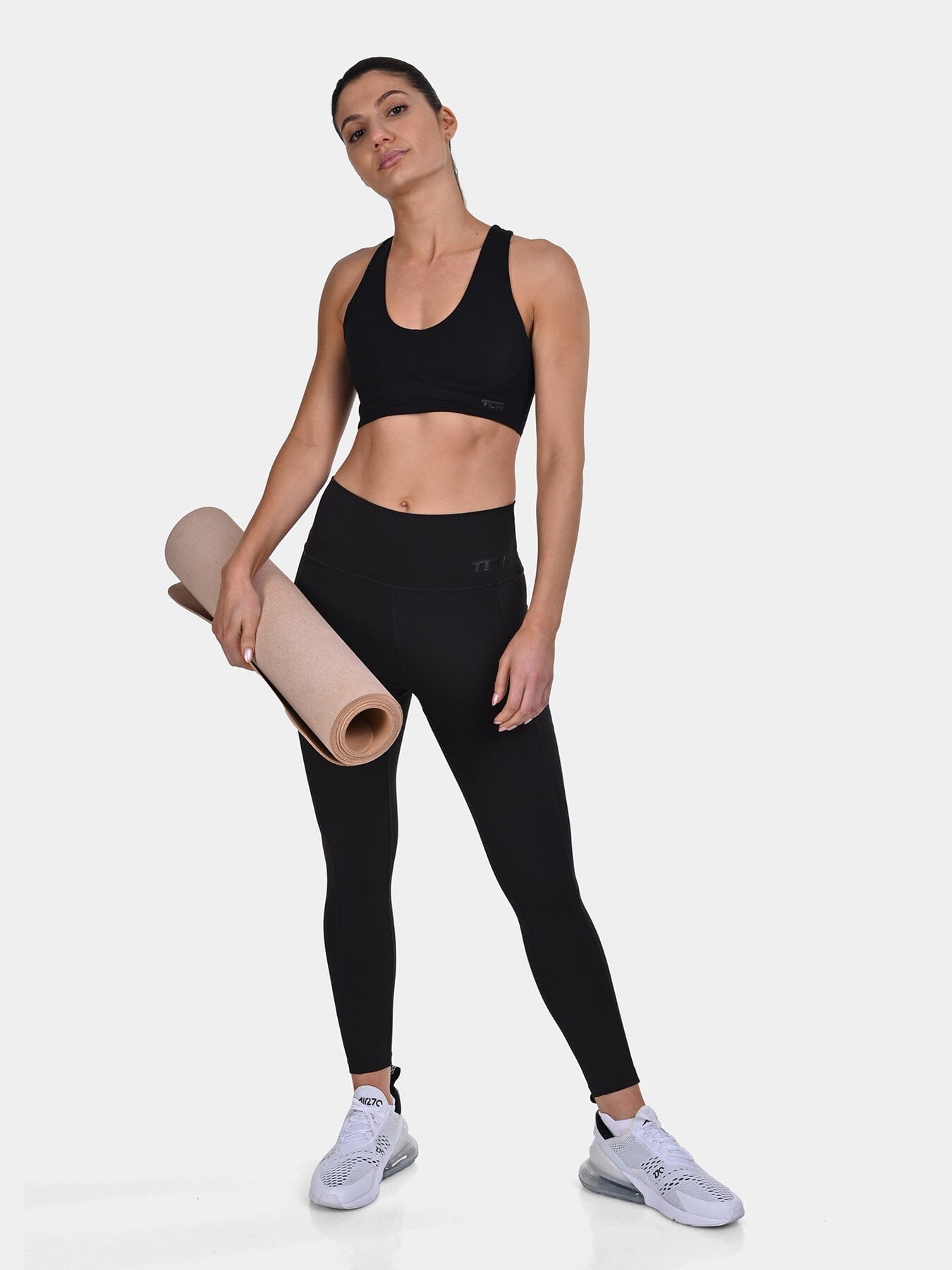 TCA Racerback Sports Bra for Women – Seamless Wireless Bra with Removable Pads for Yoga, Pilates & Low-Impact Training