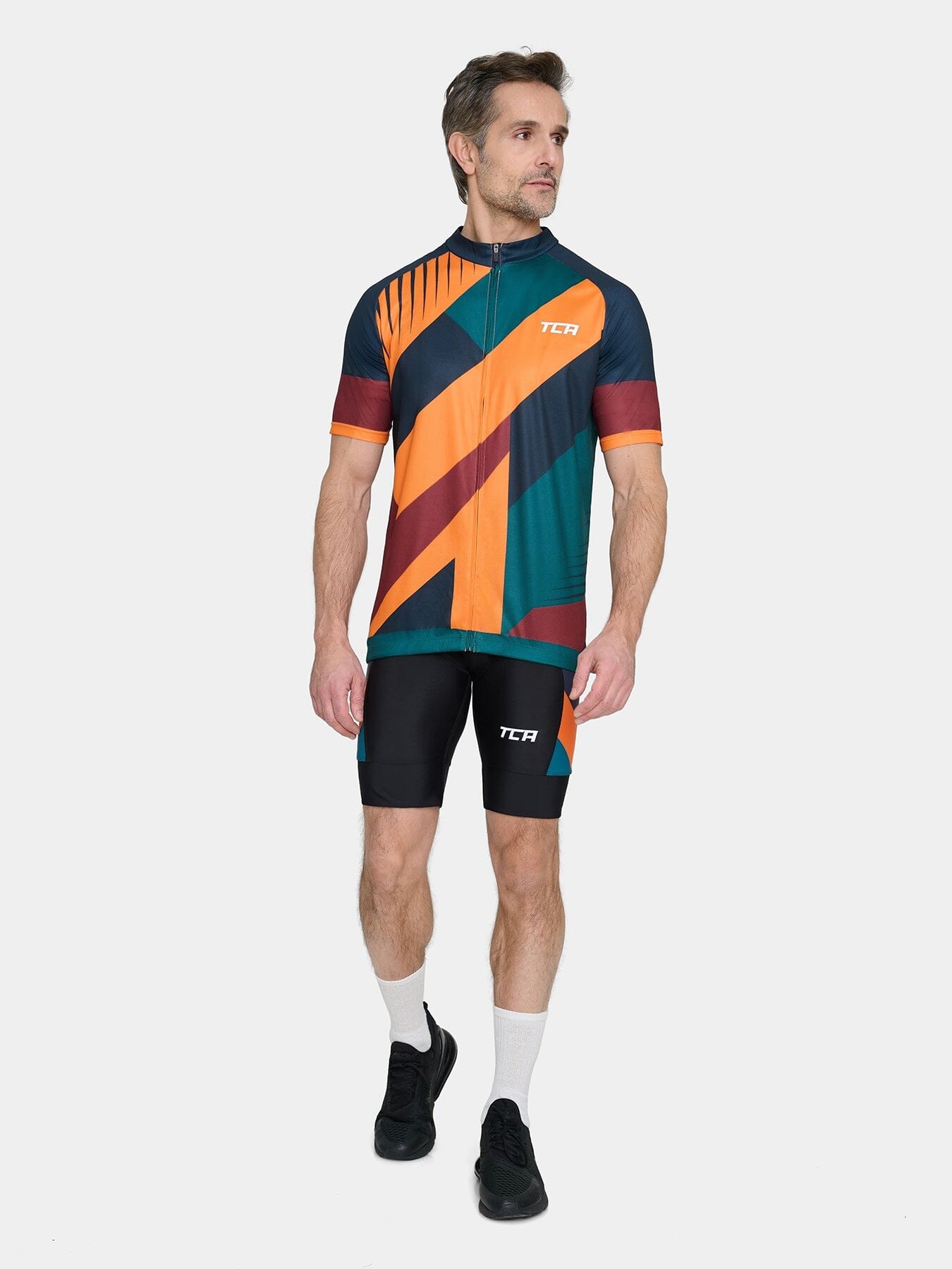 Padded Cycling Bib Shorts For Men With Side Pockets, Bib Straps and Anti-slip Leg Grippers