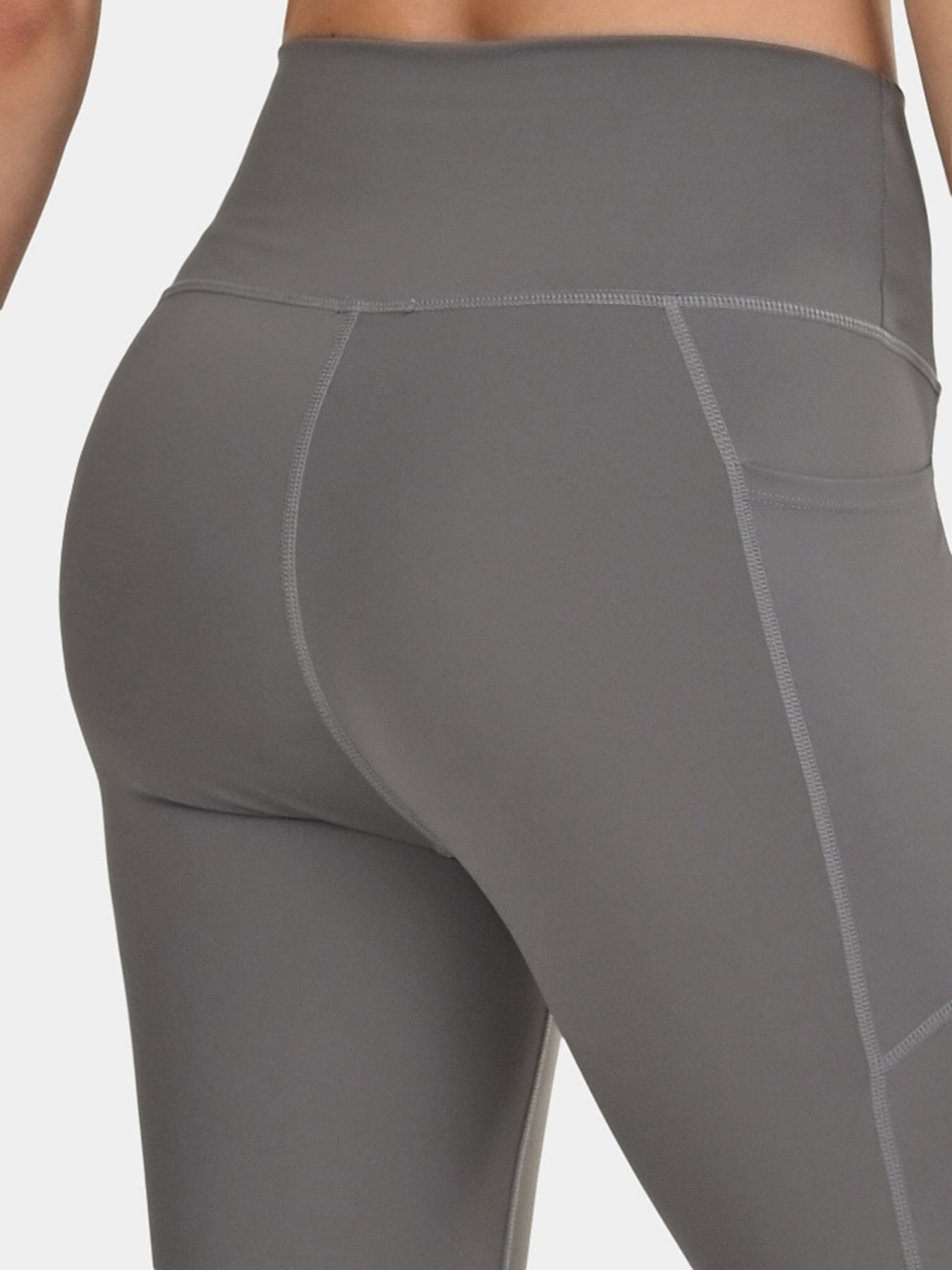 TCA Women's High Waisted 7/8 Leggings – Tummy Control Buttery Soft Leggings with 2 Open Side Pockets for Running, Gym, and Workout