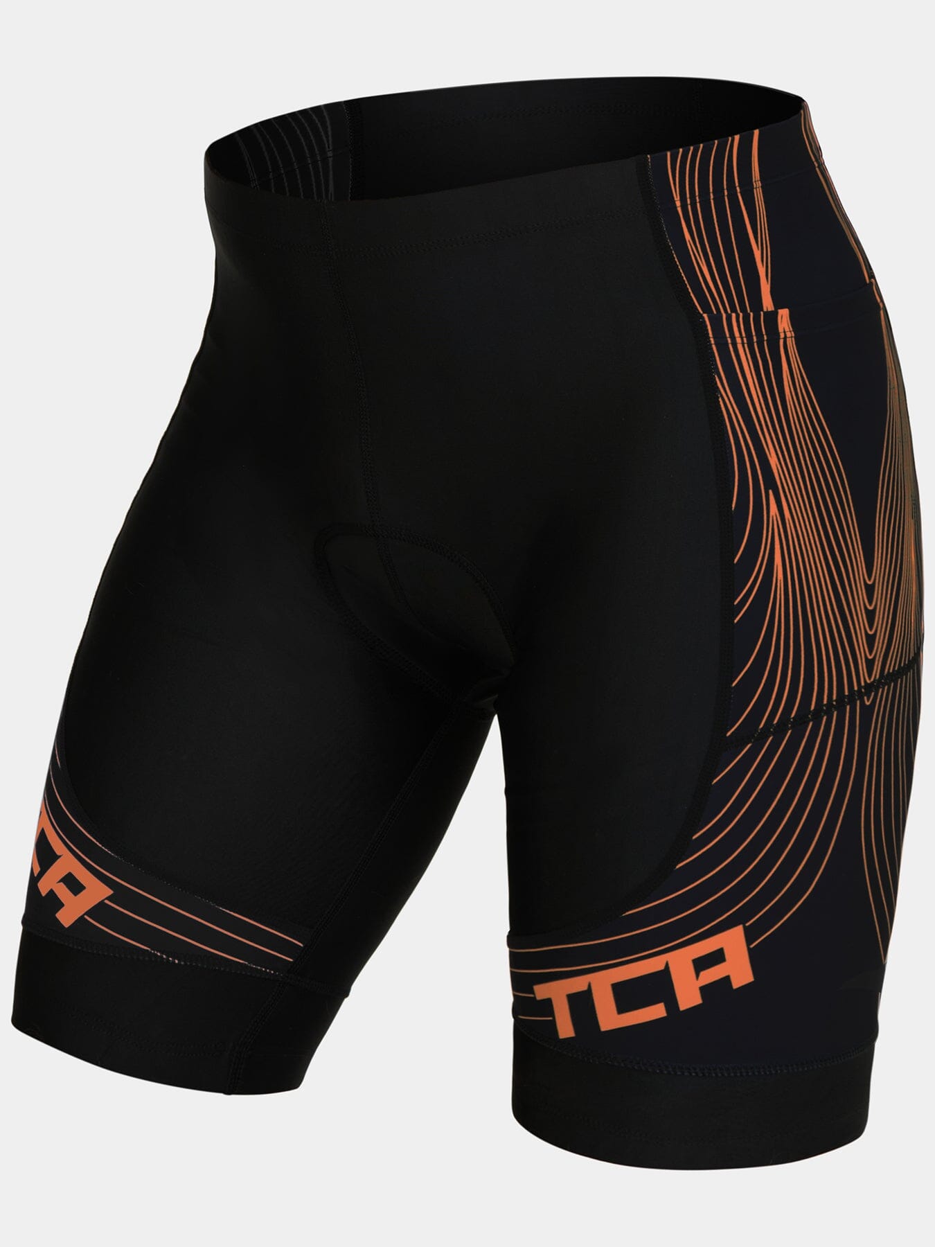 Padded Cycling Short Black Orange TCA