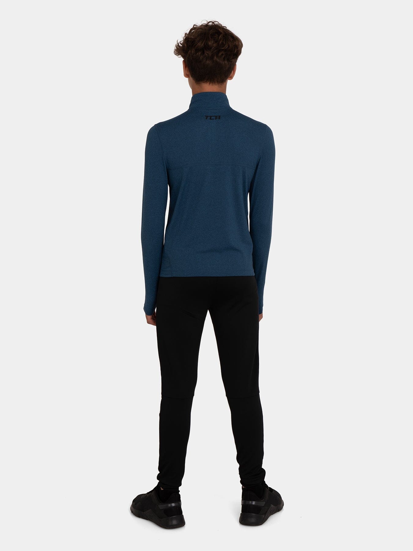 Fusion Half Zip Running Top For Boys with Thumbholes & Chest Zip Pocket