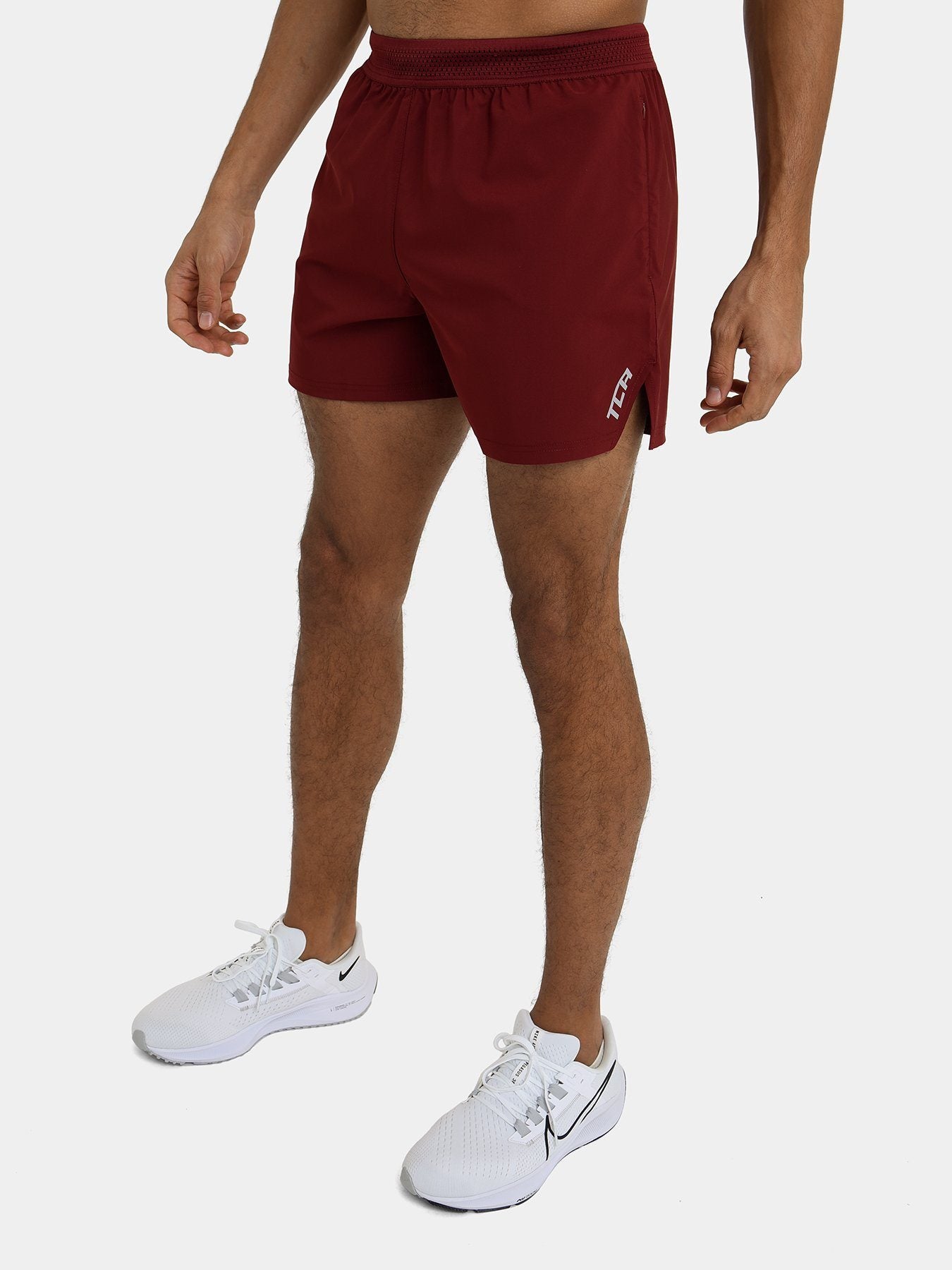 Pantaloncini da corsa per pesi mosca da uomo Maroon TC – TCA