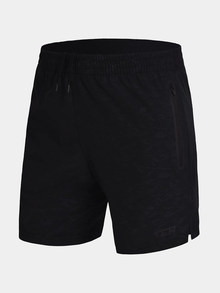 Mens training shorts with sale zip pockets