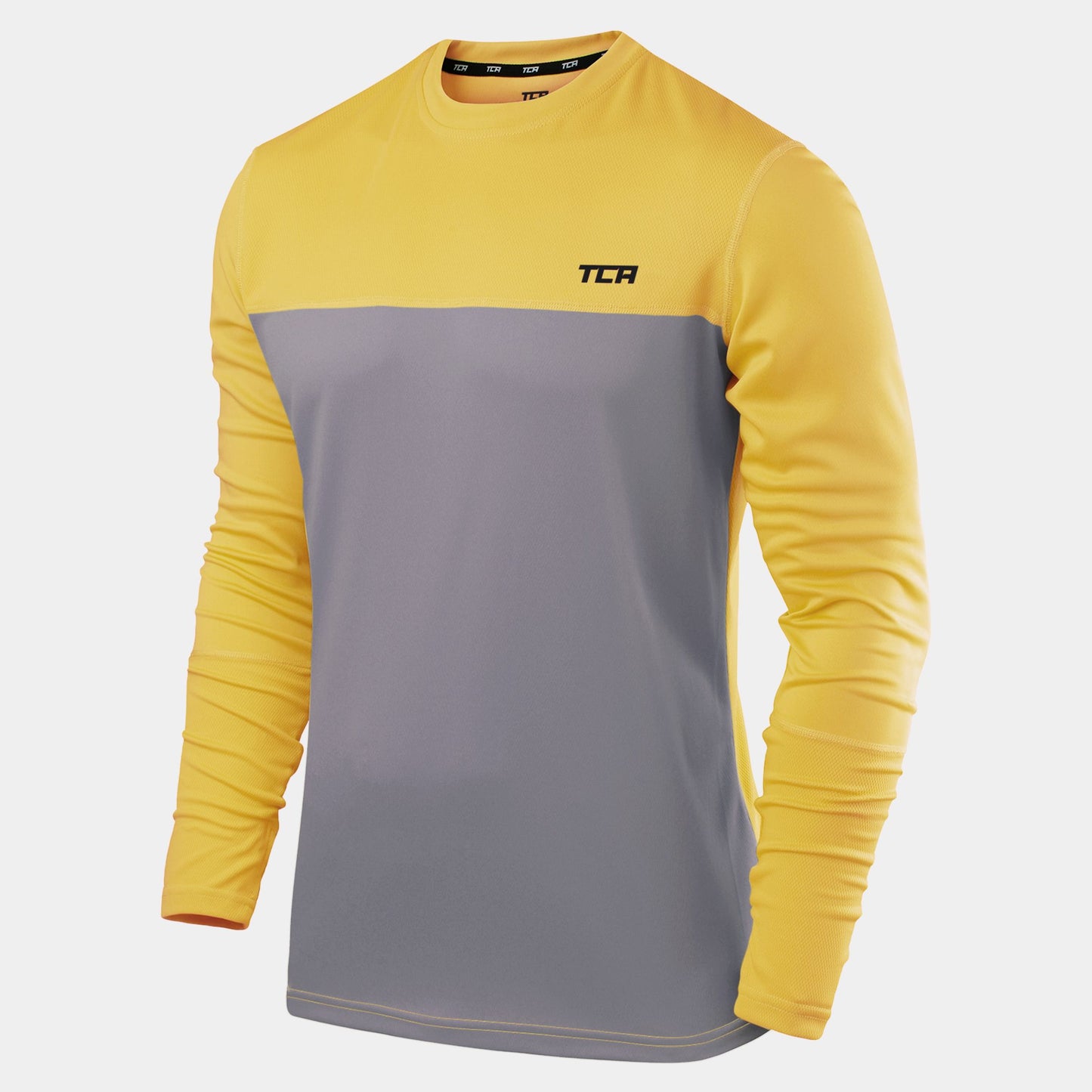 Stamina Long Sleeve Crew Neck Running Top For Men With Thumbholes