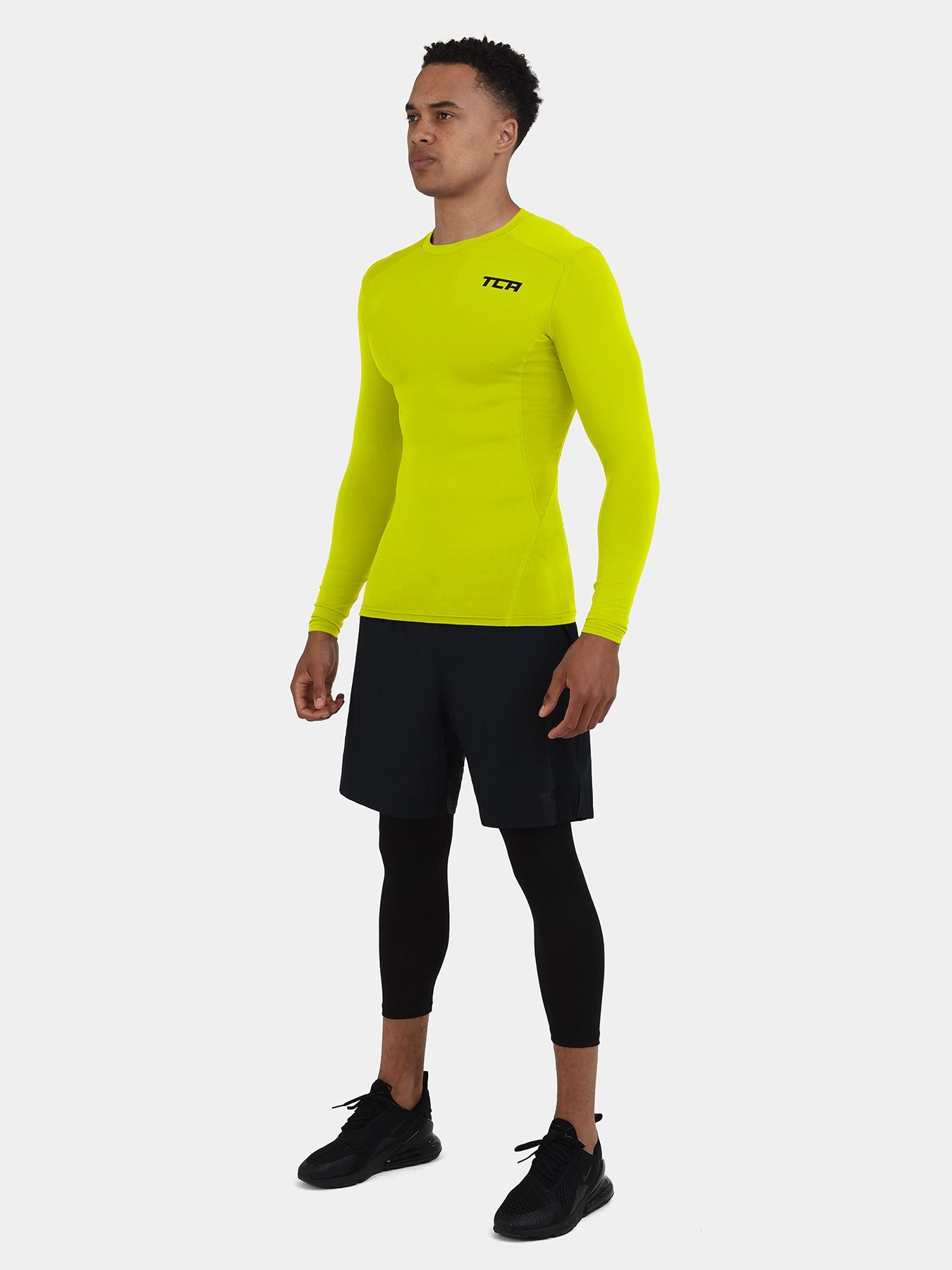 TCA HyperFusion Compressie Shirt Voor Heren – Basislaag, Ademend, D.R.Y. Technologie, Zwart