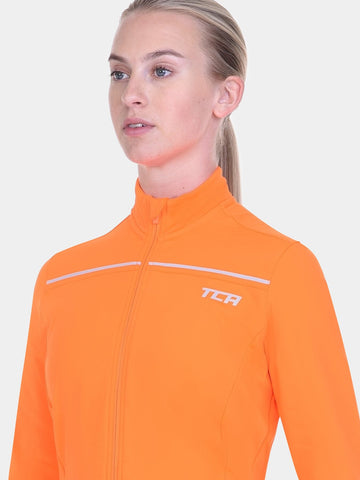 Thermal Cycling Jacket For Women With Thumbholes, Reflective Strips, Brushed Inner Fabric, Side & Internal Zip Pockets