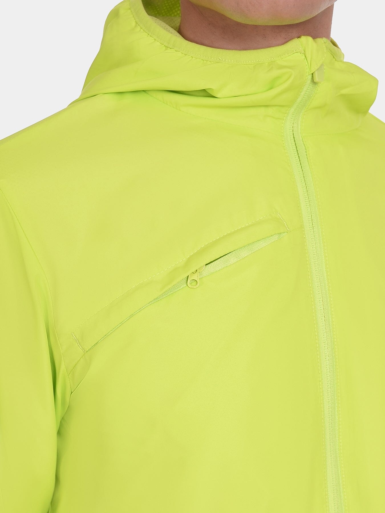 Softshell Packable Running Water Repellant Hooded Jacket For Men With Thumbholes, Reflective Strips & Zip Pockets