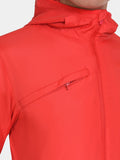 Softshell Packable Running Water Repellant Hooded Jacket For Men With Thumbholes, Reflective Strips & Zip Pockets