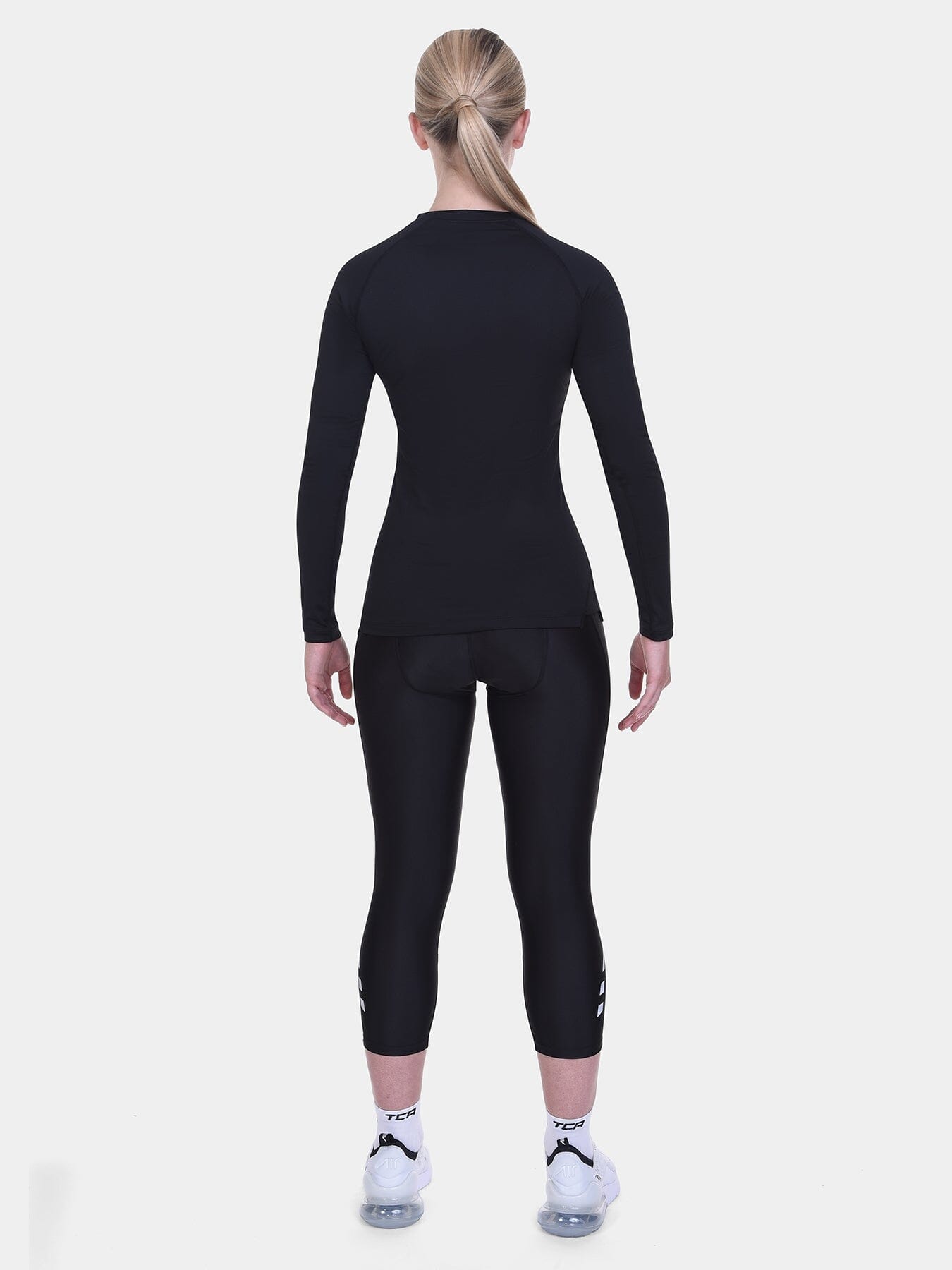 Padded Capri Cycling Leggings For Women With Reflective Strips & Side Pocket