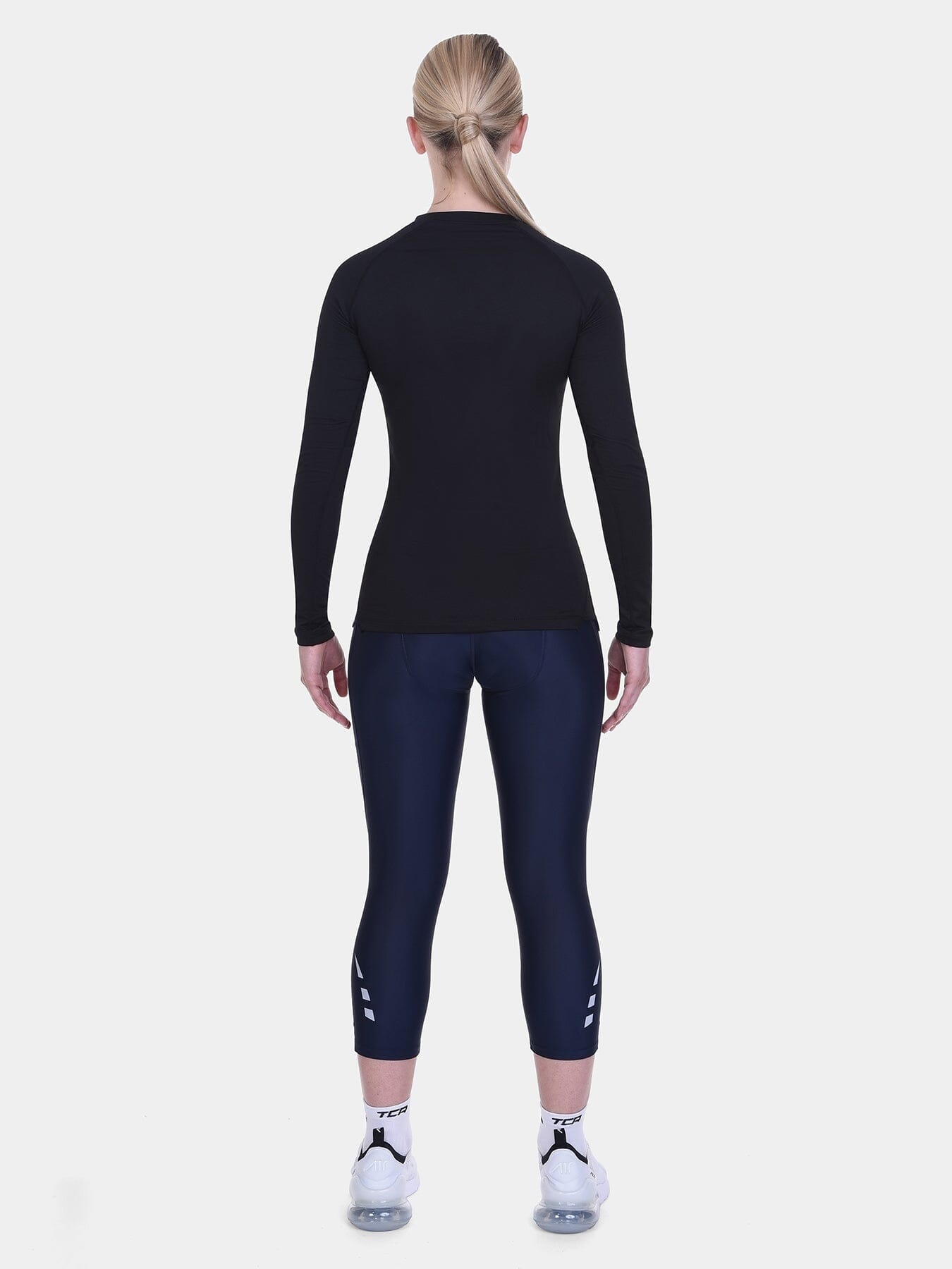 Padded Capri Cycling Leggings For Women With Reflective Strips & Side Pocket