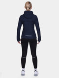 Softshell Packable Running Water Repellant Hooded Jacket For Women With Thumbholes, Reflective Strips & Zip Pockets