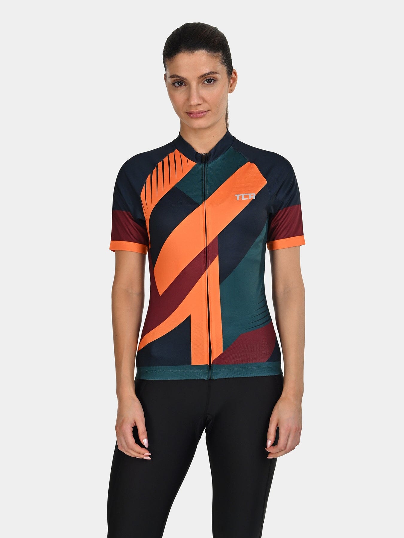 TCA Women's All-Day Cycling Jersey – Lightweight Short Sleeve Bike Shirt - Athletic Fit Bicycle Shirt with 3 Cycling Back Pockets