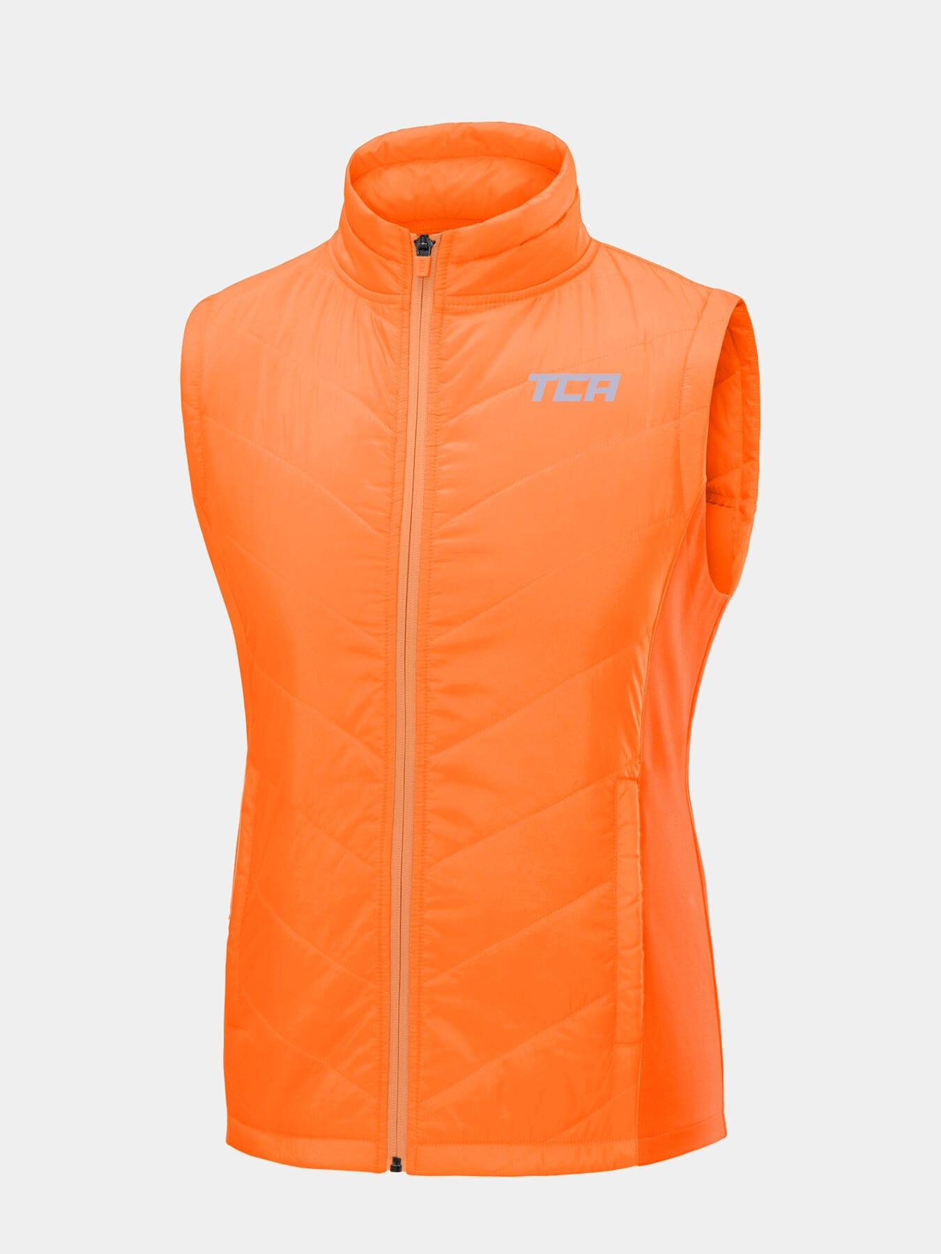 Excel Padded Running Gilet For Girls With Zip Pockets & Reflective Strips