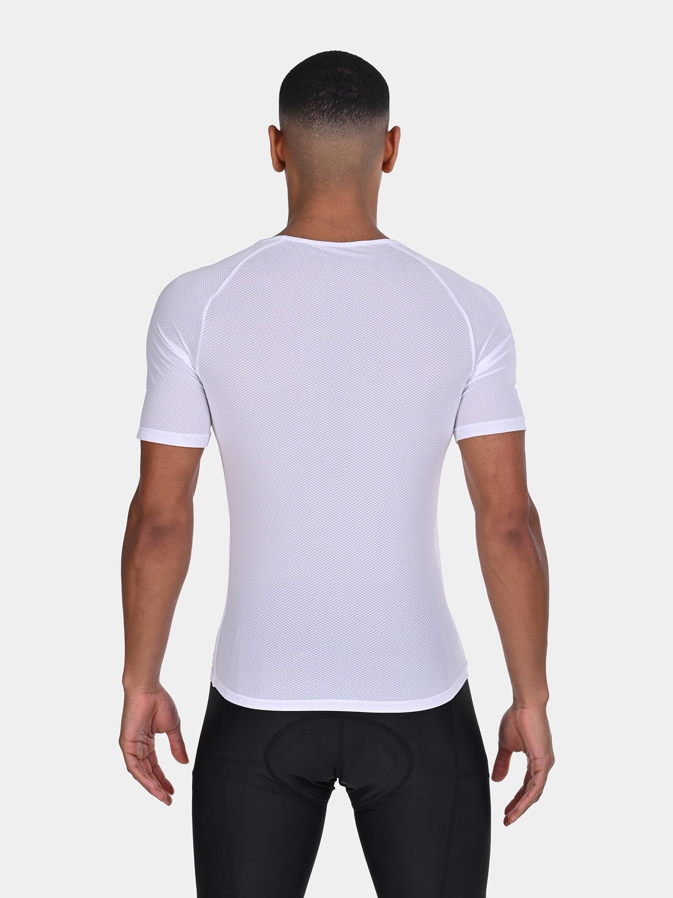 TCA Men's Short Sleeve Cycling Base Layer Shirt - Men’s Summer Cycling Mesh Top - Lightweight Breathable Base Layer Biking Shirt for Jersey Jacket - Windproof Quickdry Athletic Fit