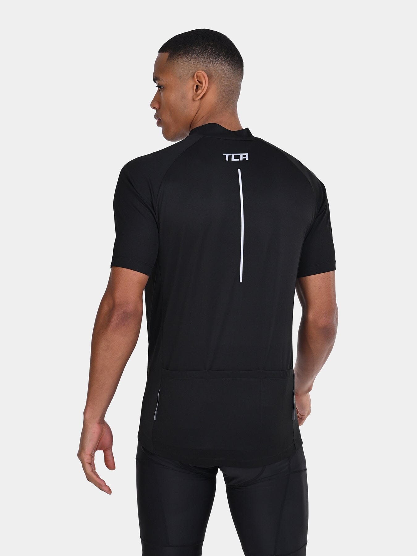TCA Men's All-Day Cycling Jersey – Lightweight Short Sleeve Bike Shirt - Athletic Fit Bicycle Shirt with 3 Cycling Back Pockets