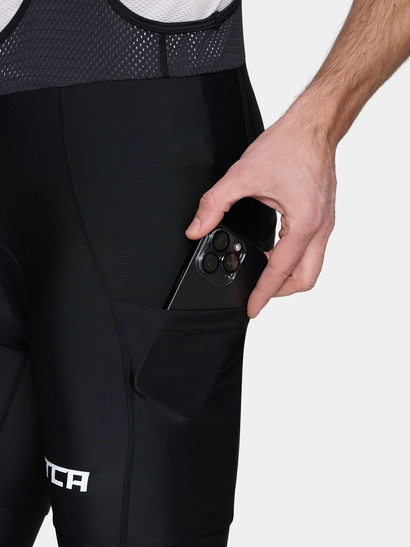 Padded Cycling Bib Shorts For Men With Side Pockets, Bib Straps and Anti-slip Leg Grippers