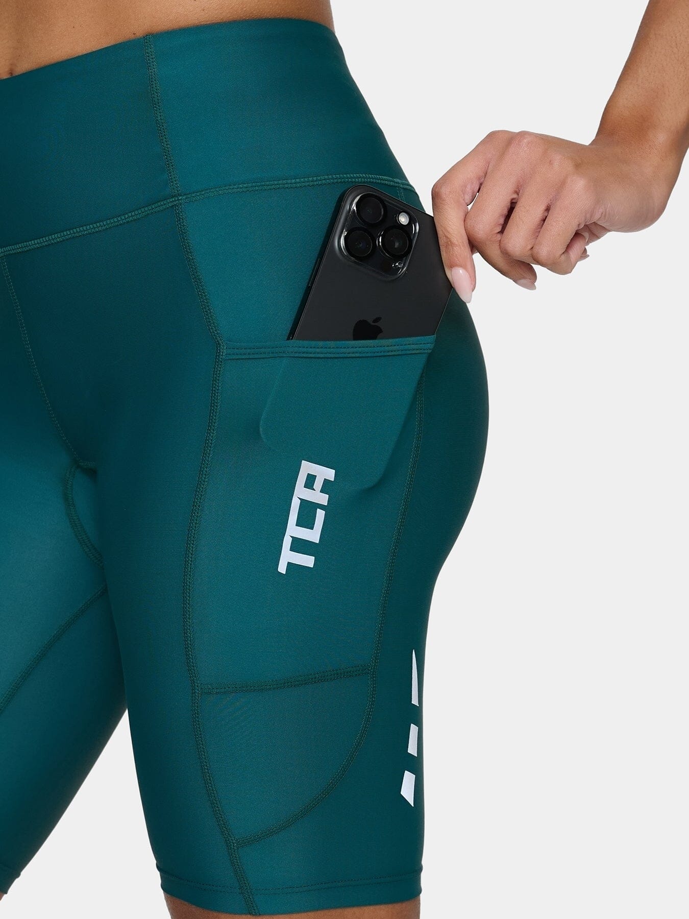 Padded Cycling Bike Shorts For Women With Reflective Strips & Side Pocket