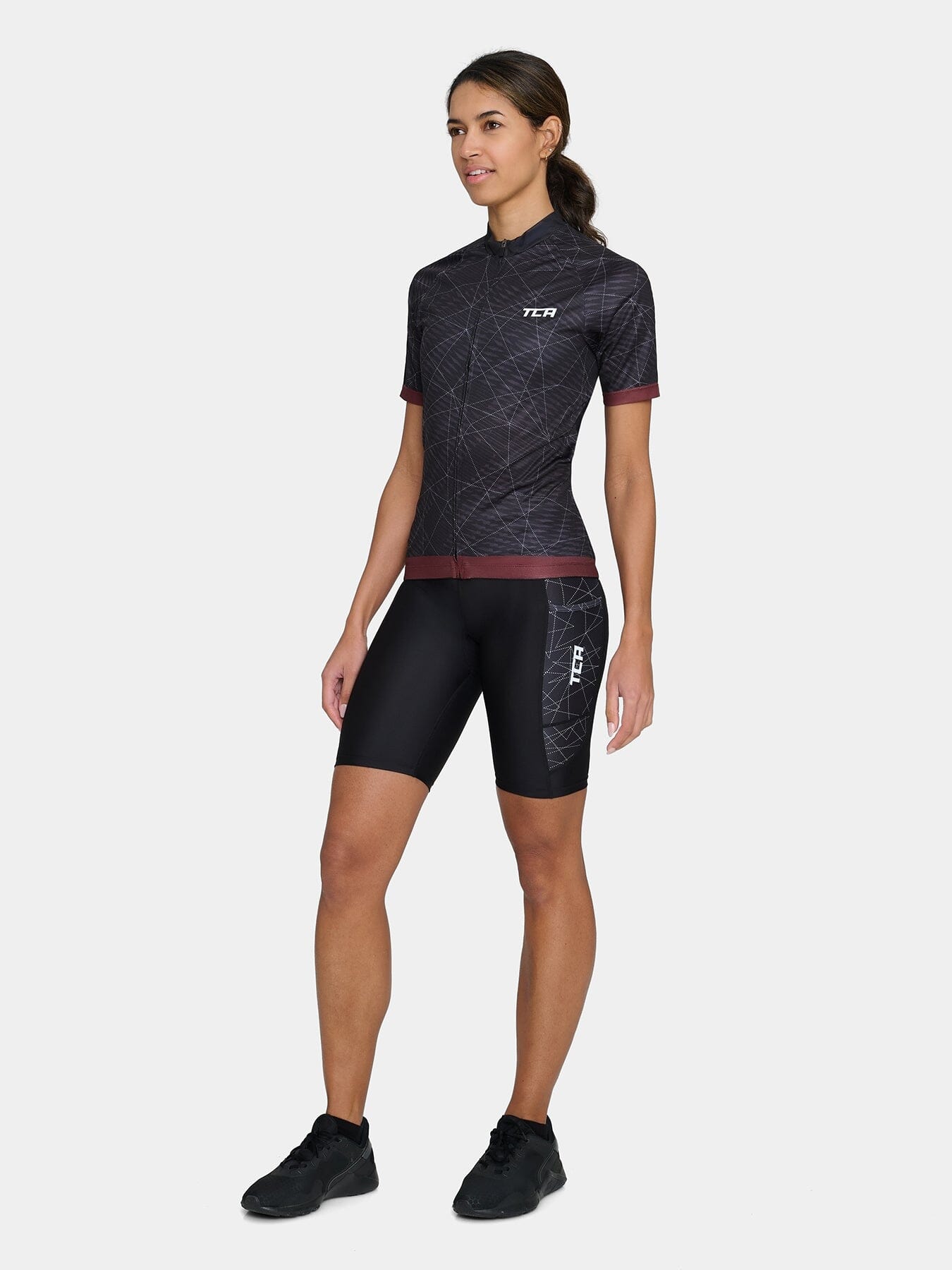 Padded Cycling Bike Shorts For Women With Reflective Strips & Side Pocket