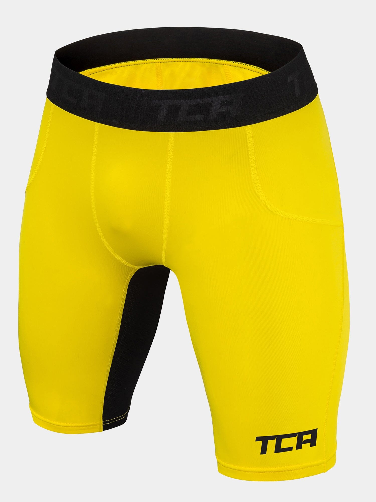 Black Yellow Skins Baselayer Shorts
