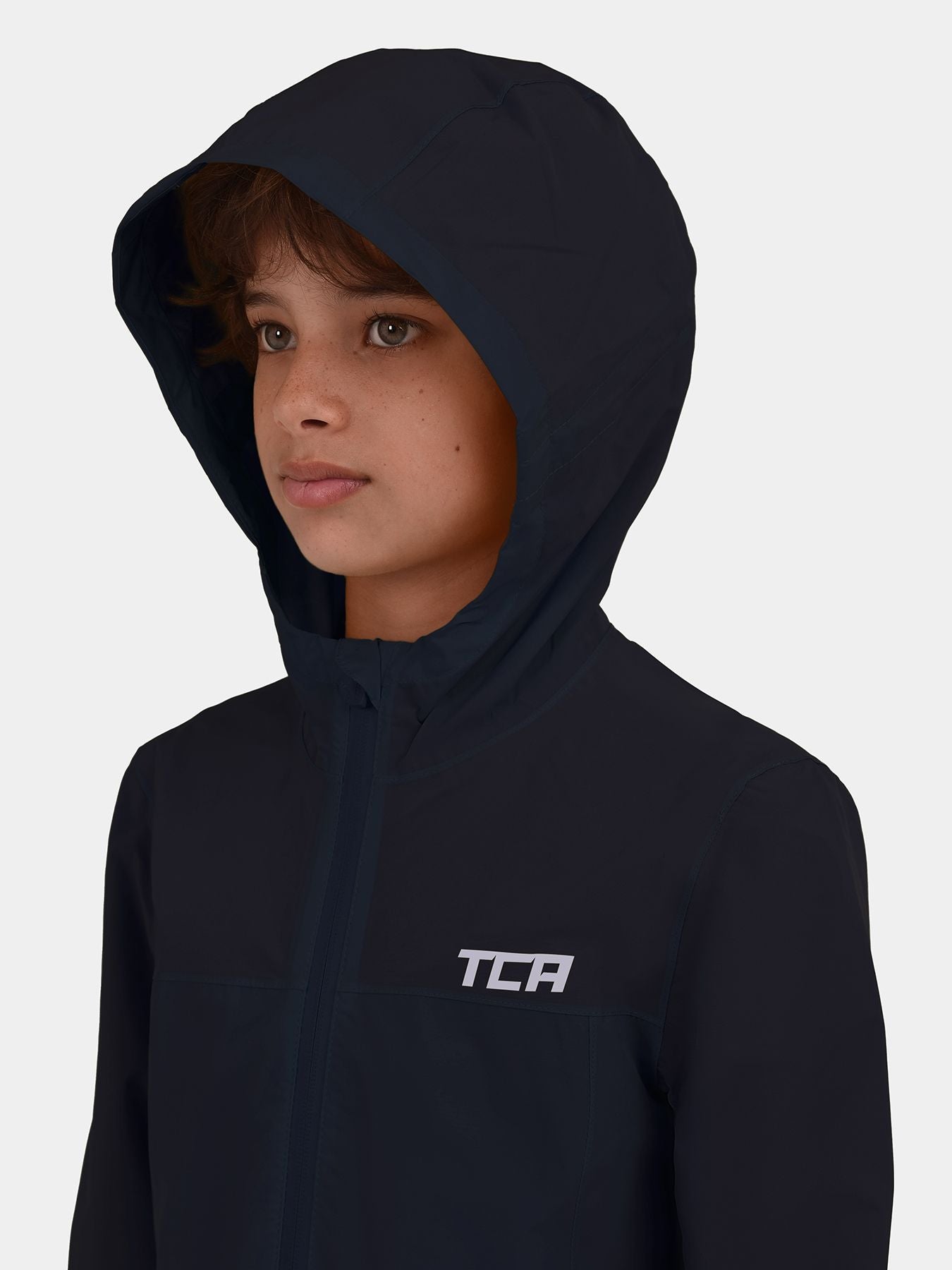 AirLite 2.0 Hooded Waterproof Rain Jacket For Boys With Side & Internal Zip Pockets & Reflective Strips