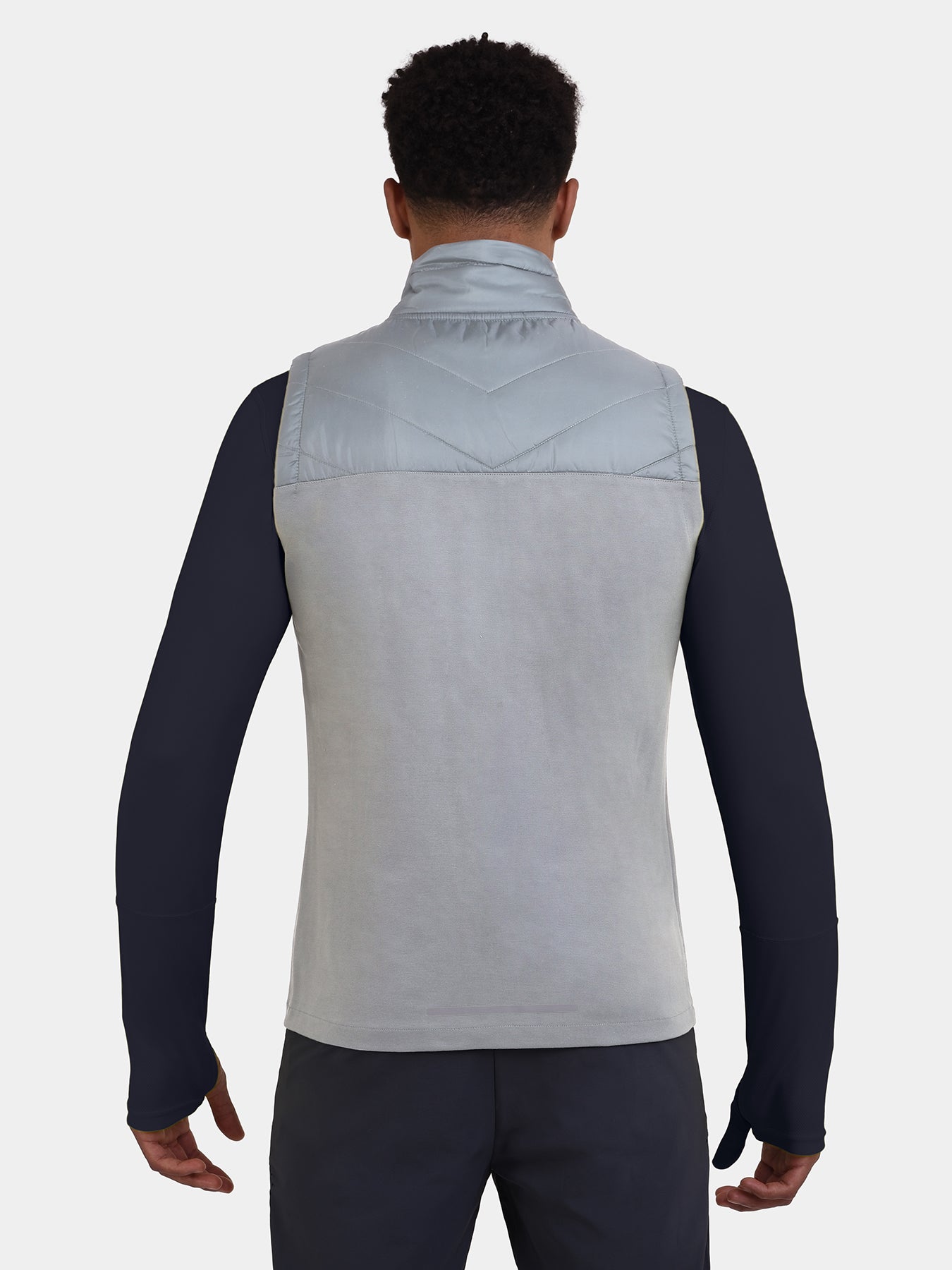 Excel Padded Running Gilet For Men With Zip Pockets & Reflective Strips