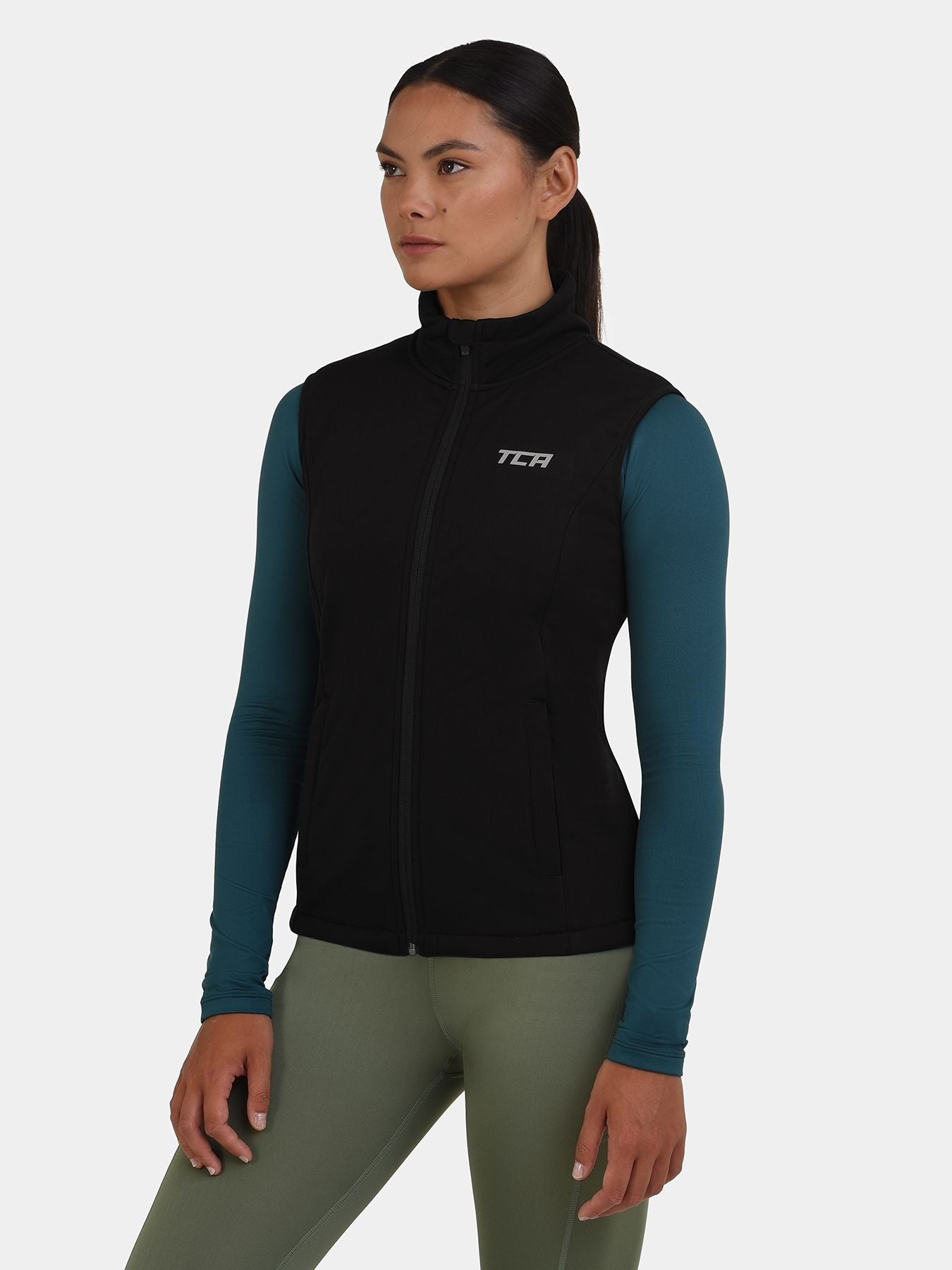 Flyweight Thermal Gilet For Women With Brushed Inner Fabric, Side & Internal Zip Pockets & Adjustable Toggles