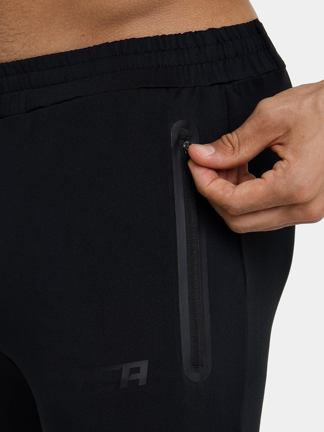 Mens Fashion Joggers Draw String Sports Sweat Pants Zipper Pockets  Inox  Wind