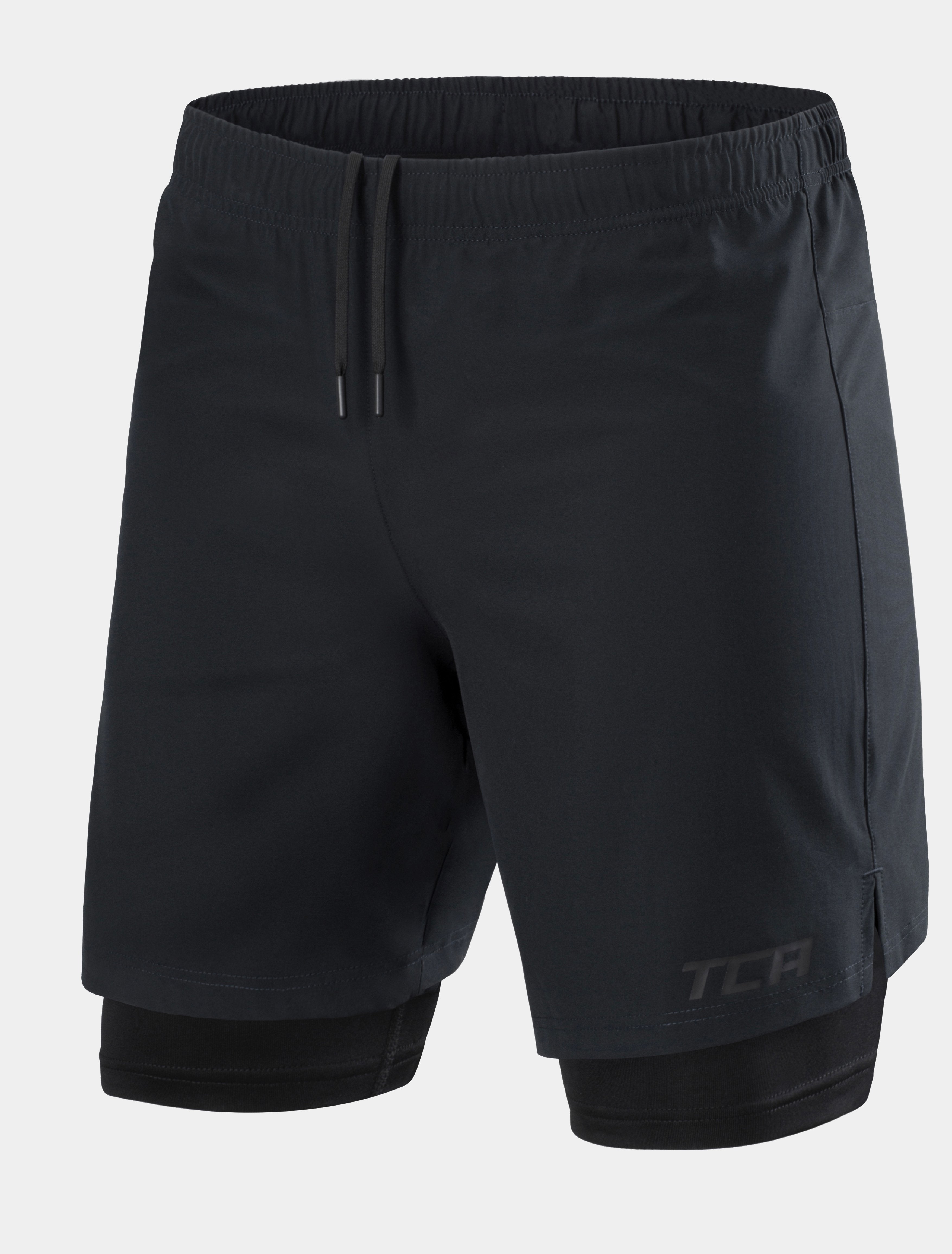 Men's Ultra 2-in-1 Running Short with Zip Pockets - Anthracite