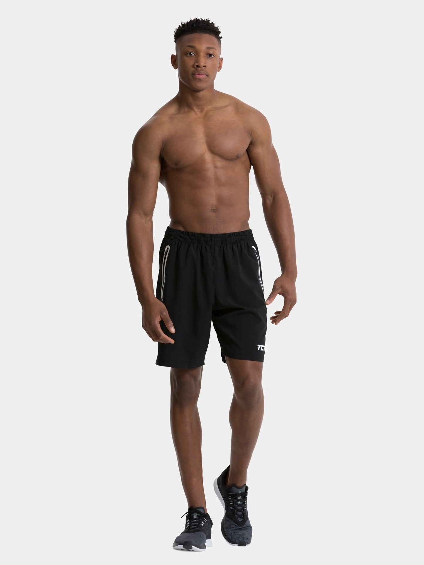 TCA Elite Tech Men's Running Shorts - Black / White