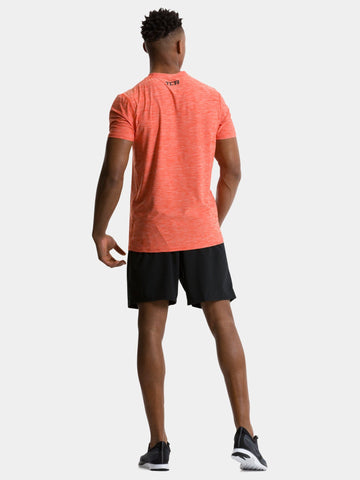 TCA Men's Galaxy Short Sleeve Gym Top - Orange