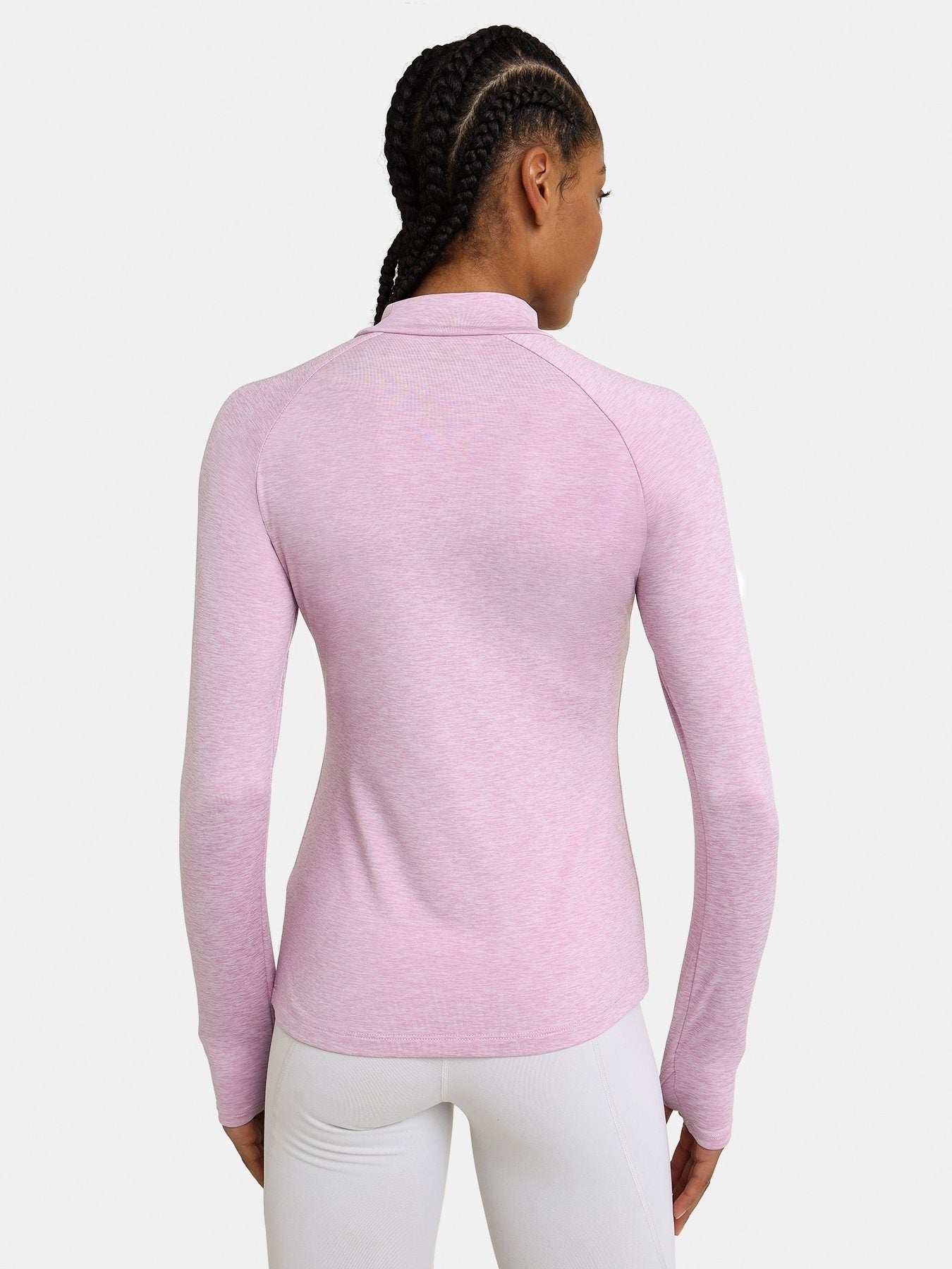 Bliss SuperThermal Long Sleeve Running Mock Neck Top For Women With Thumbholes & Brushed Inner Fabric