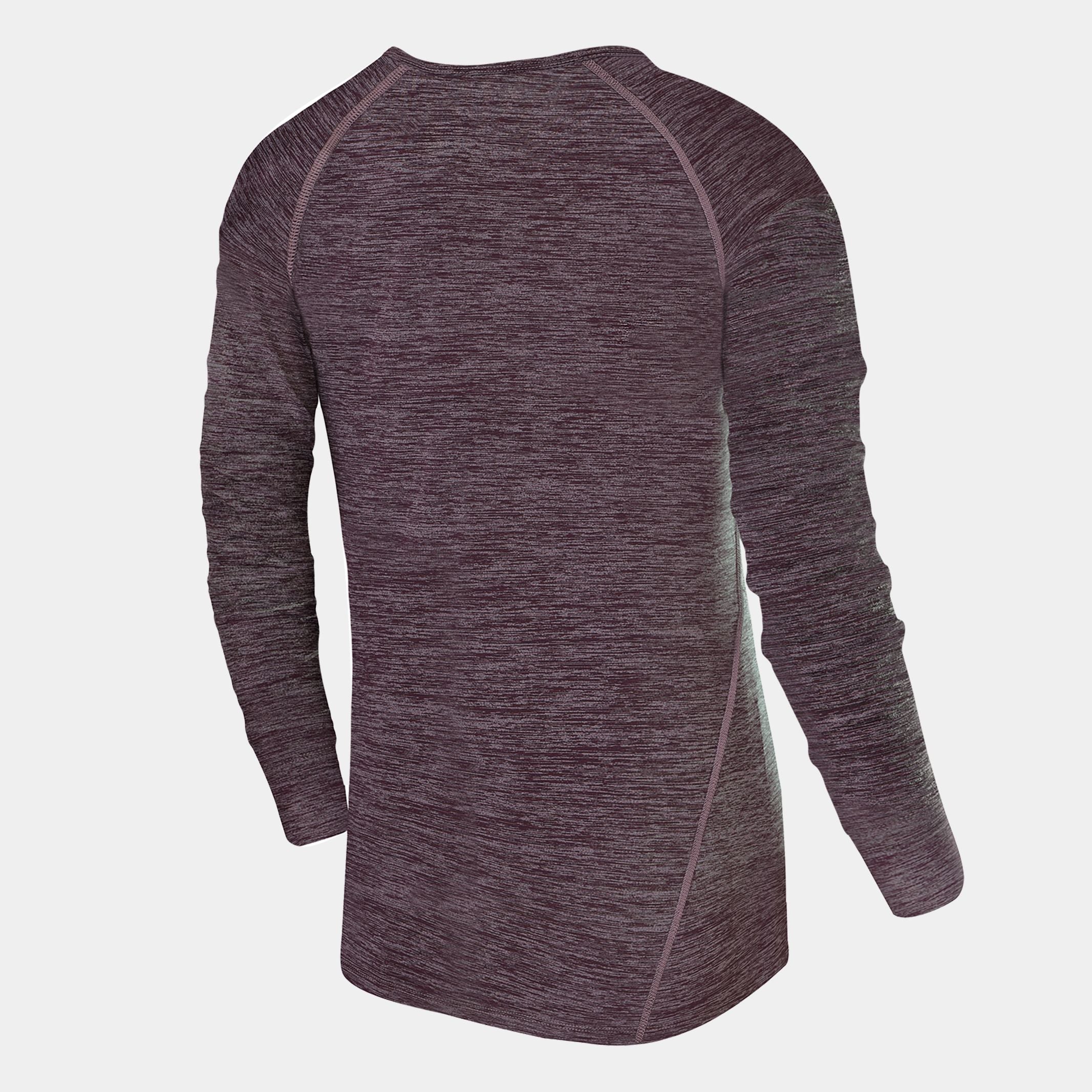 Women s Elle Long Sleeve V Neck Running Top Plum Perfect TCA