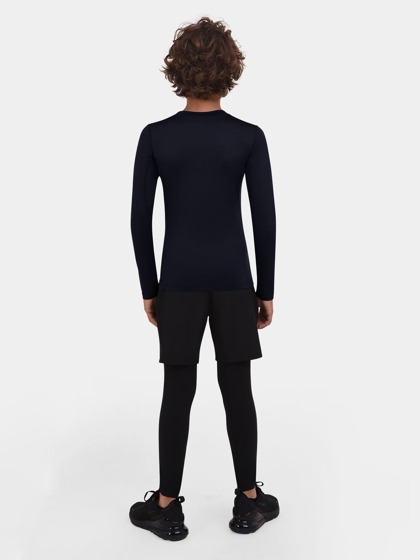 Fdx Men's Pro Baselayer Long Sleeve Compression Top – Blue – For Running, Gym, Football