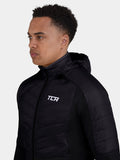 Excel Running Padded Packable Hooded Jacket For Men With Thumbholes, Underarm Ventilation Zips, Zip Pockets & Reflective Strips